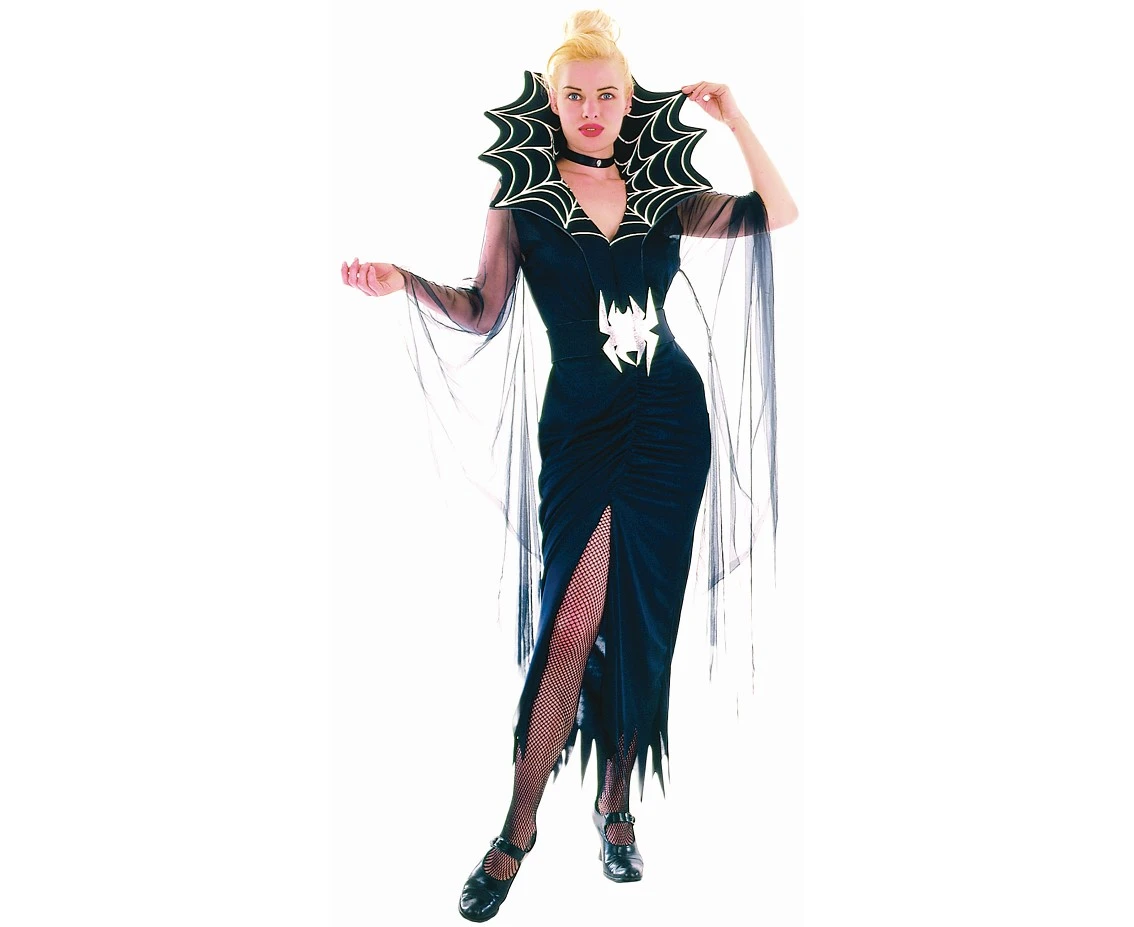 Role play-set for adult Spider Widow (dress with sleeves and collar, belt), size M